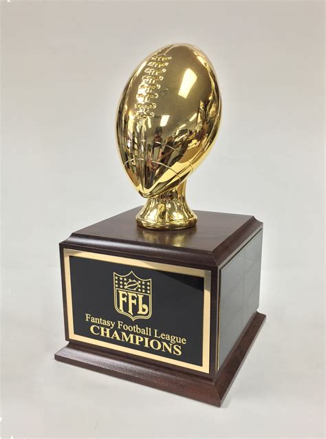 975 Overall Height Gold Resin Fantasy Football Traveling Trophy