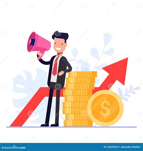 Successful Businessman Or Business Consultant Is Standing Near A Stack