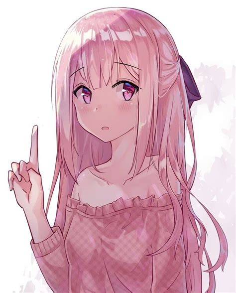 Kawaii Cute Anime Girl With Pink Hair Anime Wallpaper Hd