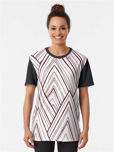 Stripe Mountains Maroon T Shirt For Sale By Sallysetsforth