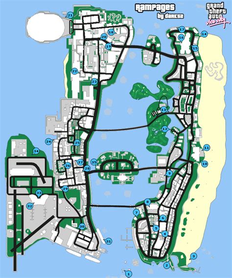 Grand Theft Auto Vice City Rampages Map Map For Pc By Dark52 Gamefaqs