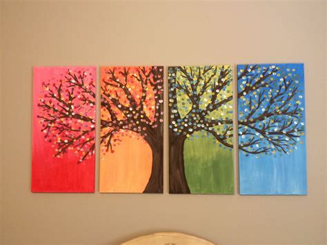 Diy Canvas Painting Of Tree Easy Canvas Painting Canvas Painting Diy