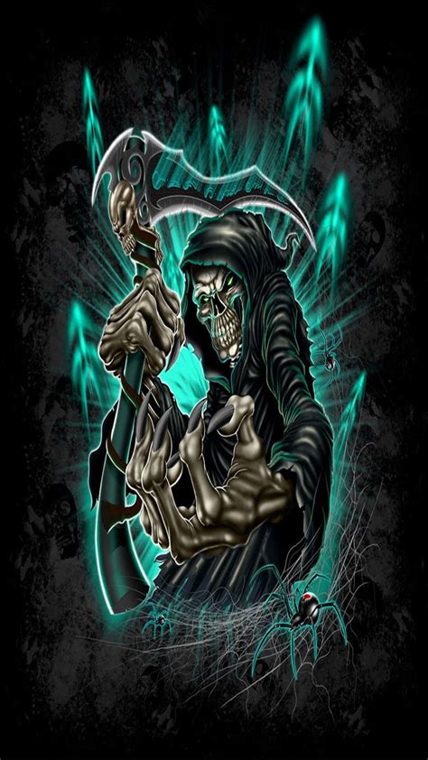 Death Skull Grim Reaper Wallpaper Download Mobcup