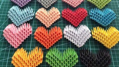 Howto 3d Origami Heart Youtube
