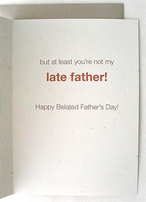 Belated Father S Day Card Funny Sorry For The Late Fathers Etsy