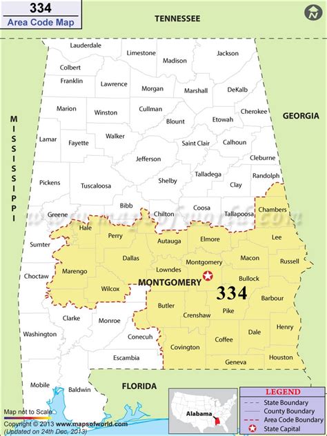 334 Area Code Map Where Is 334 Area Code In Alabama
