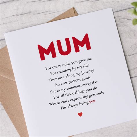 Special Mum Poem Mothers Day Birthday Card For Mum In 2023 Mum