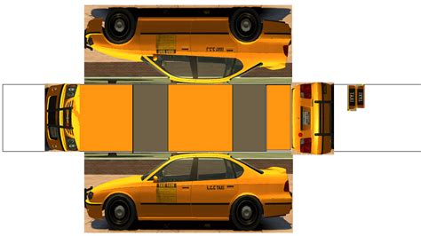 Gta 4 Taxi Papercraft