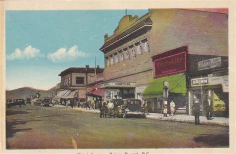 Vintage Postcard Third Avenue Street View Prince Rupert Bc Canada Gas