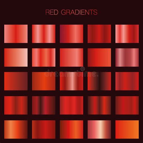 Red Gradient Collection For Your Designvector Set Of Red Gradients