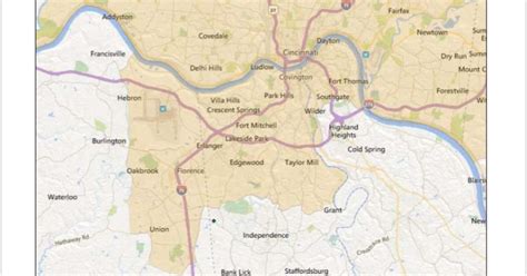Kentucky Usda Rural Housing Loans Map Of Northern Kentucky Showing