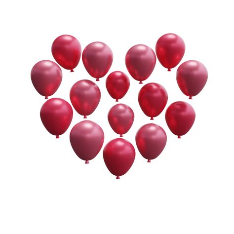 3d Heart Balloons 19782809 Png