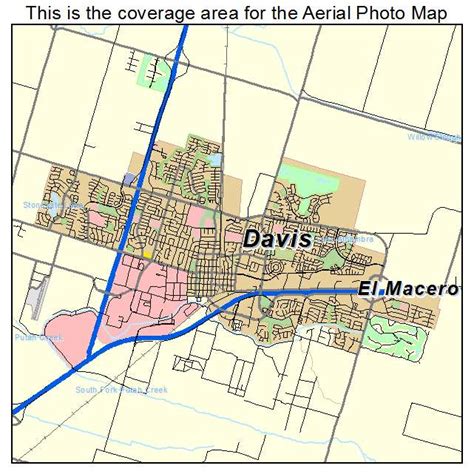 Aerial Photography Map Of Davis Ca California