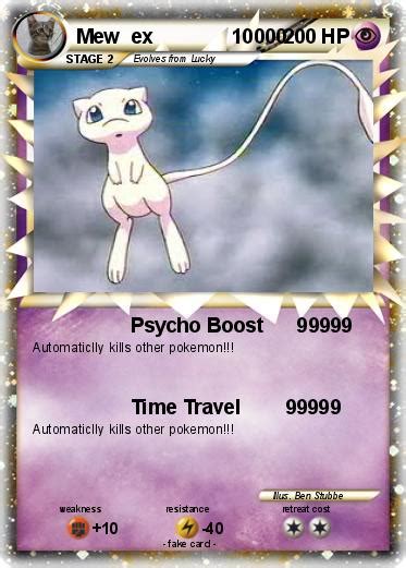 Pokémon Mew Ex 10000 10000 Psycho Boost 99999 My Pokemon Card