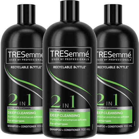 3 Pack Tresemmé Cleanse And Replenish 2 In 1 Shampoo And Conditioner 900ml Uk Beauty