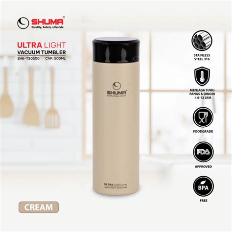 Jual Shuma S S 316 Ultra Light Vacuum Tumbler 500 Ml Di Seller Shin