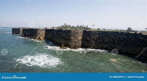 Magnificent Sindhudurg Fort Is Situated And Floating Mid Sea Of The