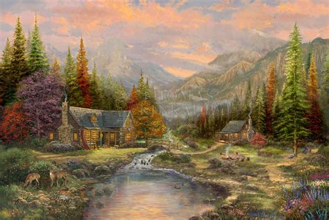 Sierra Paradise By Thomas Kinkade Studios Village Gallery