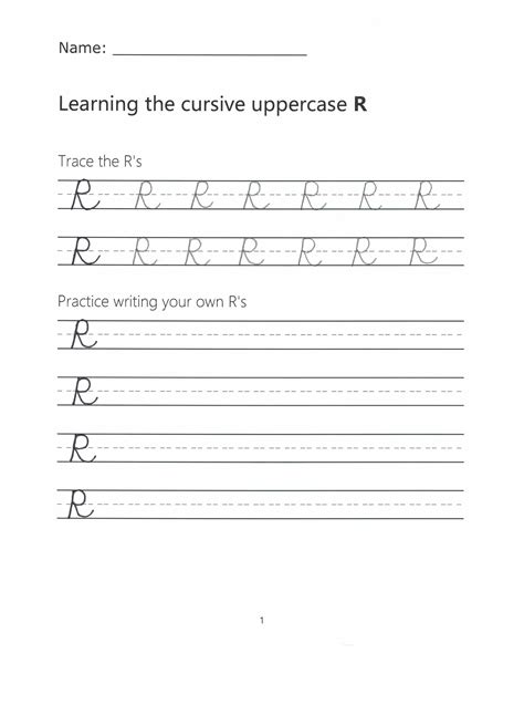 Letter R In Cursive Lowercase