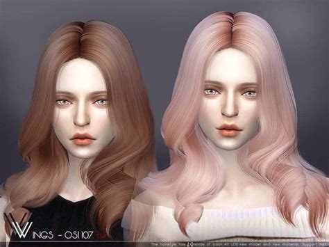 Wingssims Wings Os01107 Sims Hair Sims 4 Curly Hair