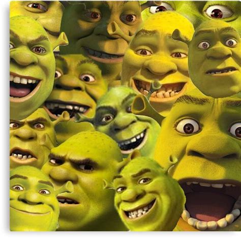 Shrek Collection Canvas Print By Muntificator Redbubble