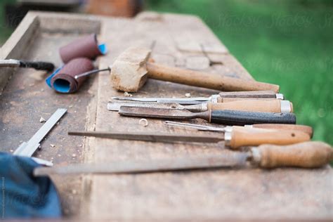 Close Up Of A Wood Craft Tools By Stocksy Contributor Mosuno Stocksy