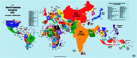 This is what the world looks like if you scale countries by population ...
