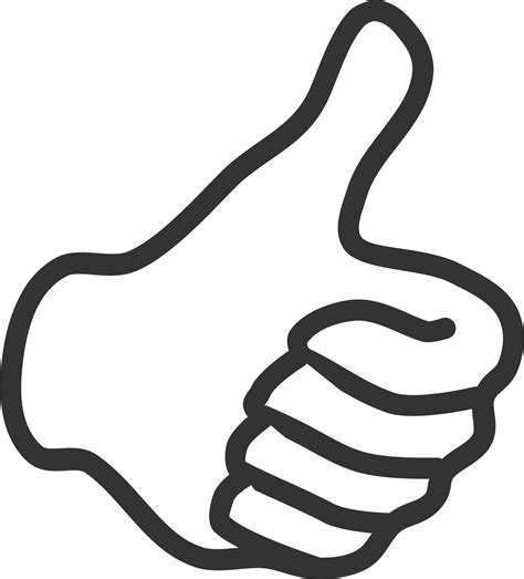 Clipart Thumb Up White
