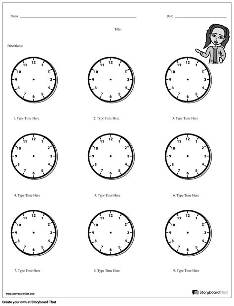 Free Telling Time Worksheets Create Custom Clock Template