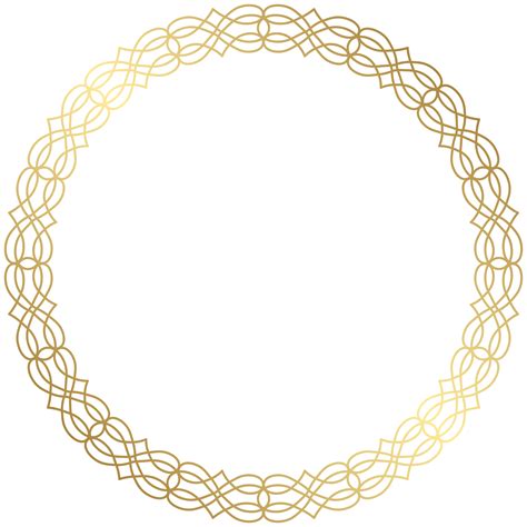Round Gold Border Transparent Png Clip Art Image Gallery