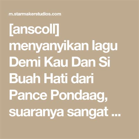 Lirik demi kau dan si buah hati. Demi Kau Dan Si Buah Hati Chord - Dunia Belajar