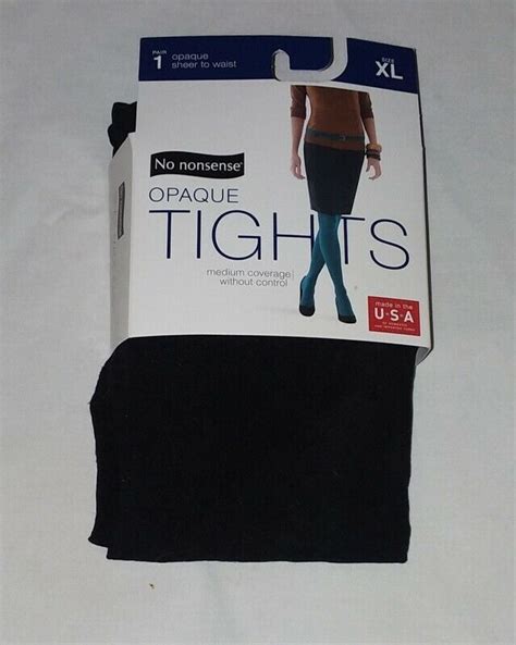 5 Pair No Nonsense Silky Opaque Tights Black Size Xl Sheer To Waist For Sale Online Ebay