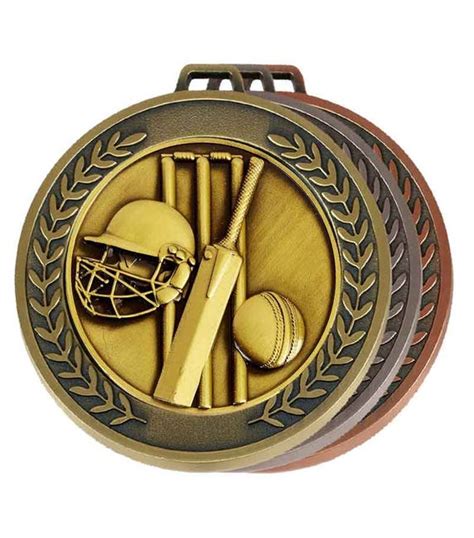 Prestige Heavyweight Cricket Medal 70mm 2 34 Trophies Plus Medals