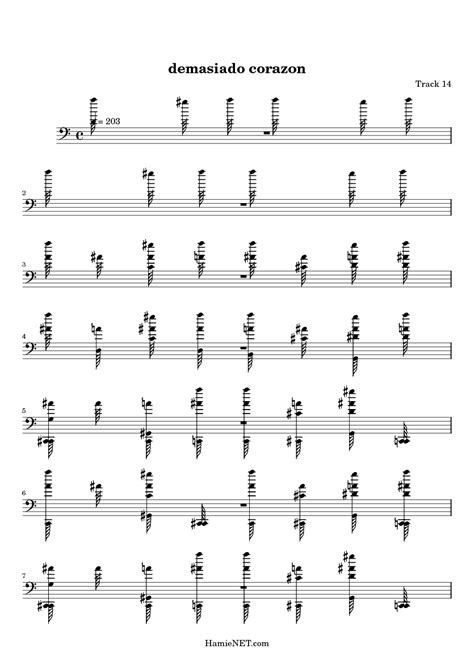 Demasiado Corazon Sheet Music Demasiado Corazon Score •
