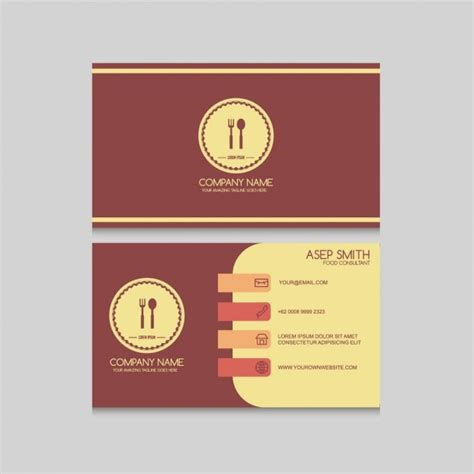 Free Vector Simple Restaurant Card