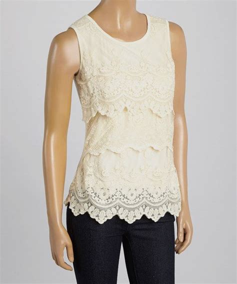 Look At This Natural Lace Tank On Zulily Today Lace Tank Lace