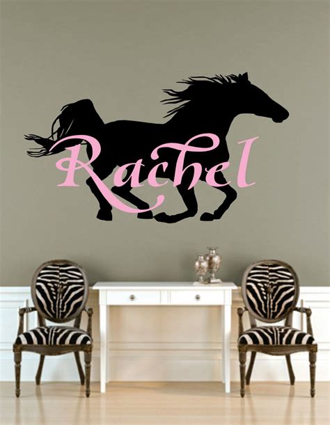 Horse Wall Decal Horse Decor Personalized Horse Horse Art | Etsy | Horse wall decals, Horse 