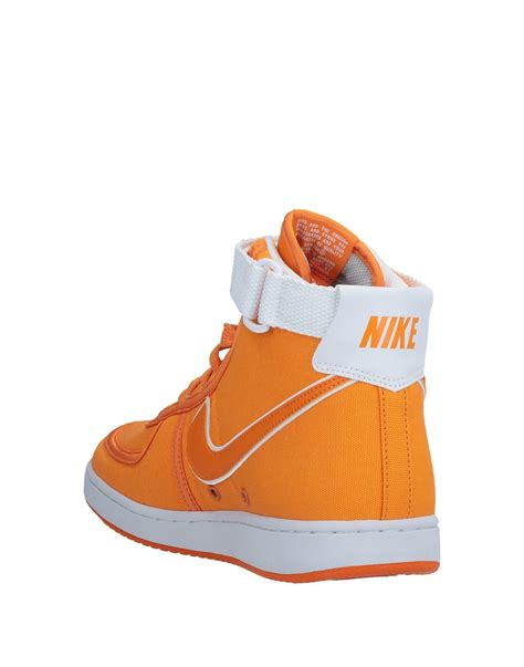 Nike Canvas High Tops And Sneakers In Orange For Men Lyst
