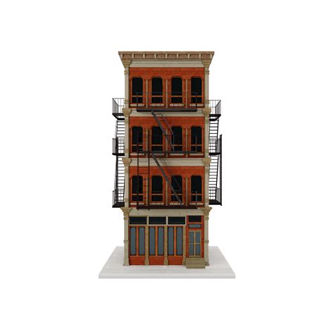 3d American Style Company Apartment Or Building Model Isolated 18800386 Png