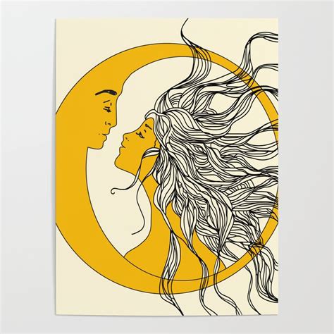 Sun And Moon Poster By Nadja1 Moon Art Print Moon Art Art Prints