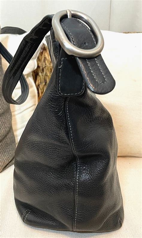 Tignanello Black Leather Shoulder Bag Car Gem