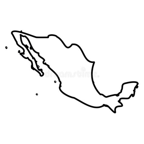 Mexico Map Outline Digital Mexico Map For Adobe Illustrator And