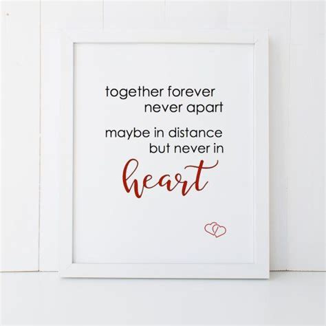 Together Forever Never Apart Home Decor Printable Wall Art Etsy