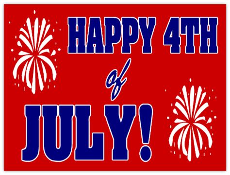 4th Of July Sign 104 Seasonal Sign Templates Holiday Signs