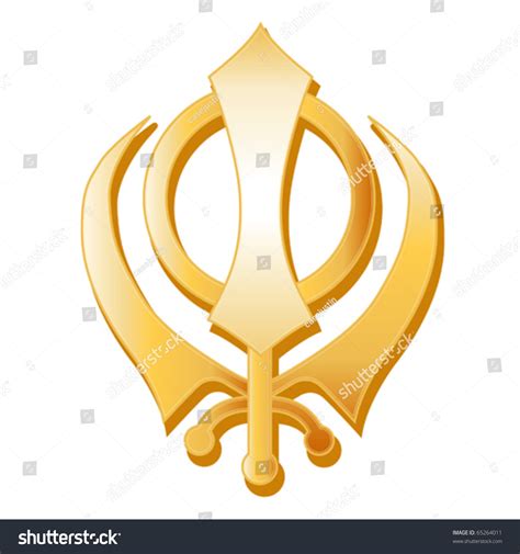 Select from premium sikh symbol of the highest quality. Sikh Symbol Golden Sikh Khanda Icon Stock Vector 65264011 ...