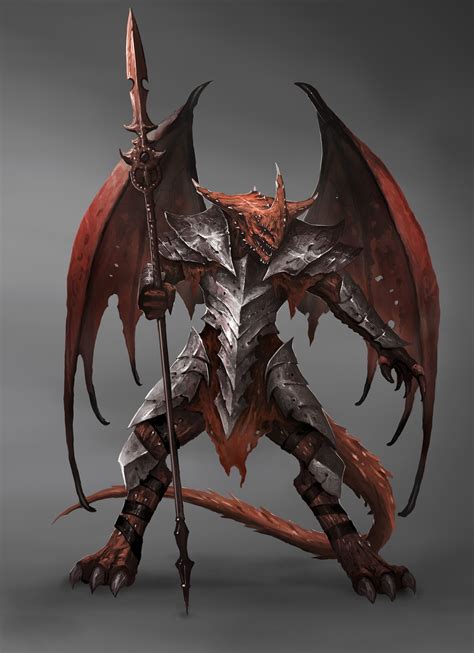 Artstation Dragon Warrior Matias Trabold Rehren Fantasy Concept