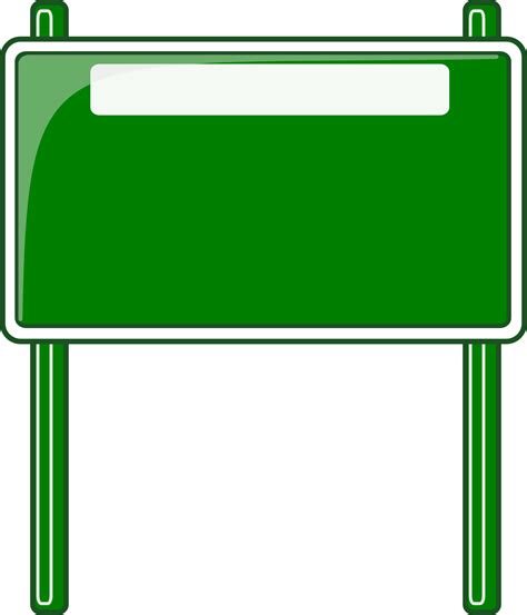 Download Png Library Board Clip Message Blank Road Sign Transparent
