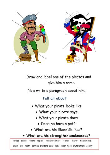 Pirates Ahoy Writing And Literacy Tasks By Alice K Teaching