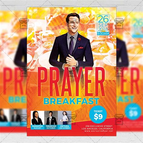 Prayer Breakfast Flyer Church A5 Template Exclsiveflyer Free And
