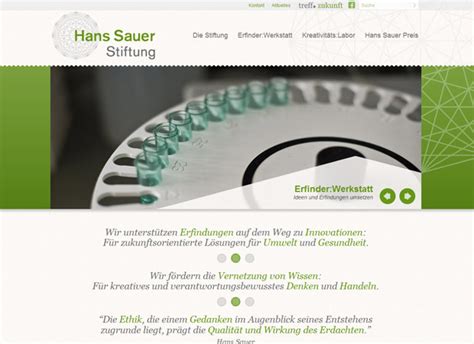 Hans Sauer Stiftung Webdesign Agentur München